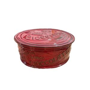Anthropologie Ceramiche Virginia Red Chocolate Ceramic Canister. Made In Italy